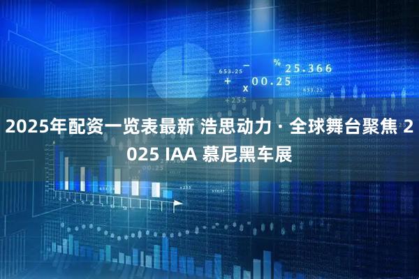 2025年配资一览表最新 浩思动力 · 全球舞台聚焦 2025 IAA 慕尼黑车展